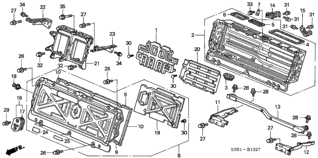 2005 Honda Civic Seal, Iiu Diagram for 1B824-PZA-300