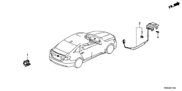 2020 Honda Accord Hybrid GPS Antenna - Rearview Camera Diagram
