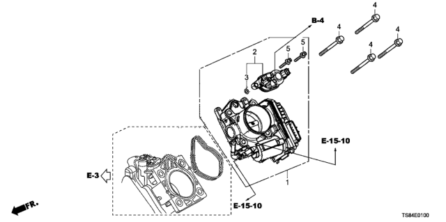 2013 Honda Civic Throttle Body (1.8L) Diagram