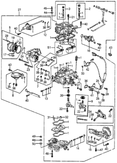 1985 Honda Accord Valve Assy., Solenoid Diagram for 16208-PD2-661