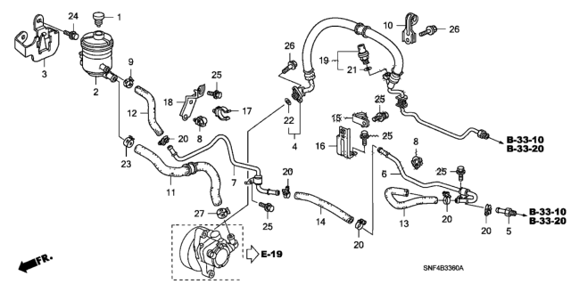 2006 Honda Civic 4 Door GX KA 5AT P.S. Lines Diagram