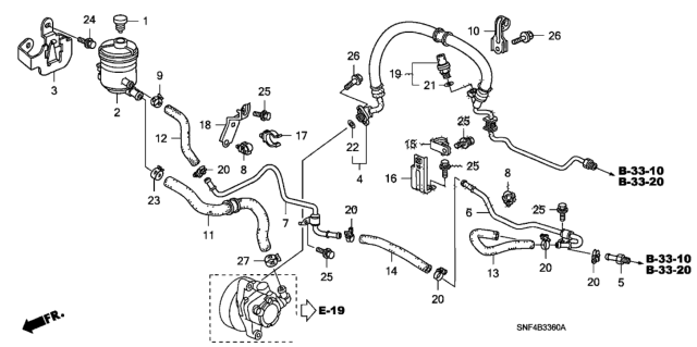 2007 Honda Civic P.S. Lines Diagram