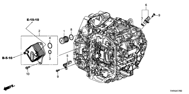 2018 Honda Odyssey AT ATF Warmer - Sensor (10AT) Diagram
