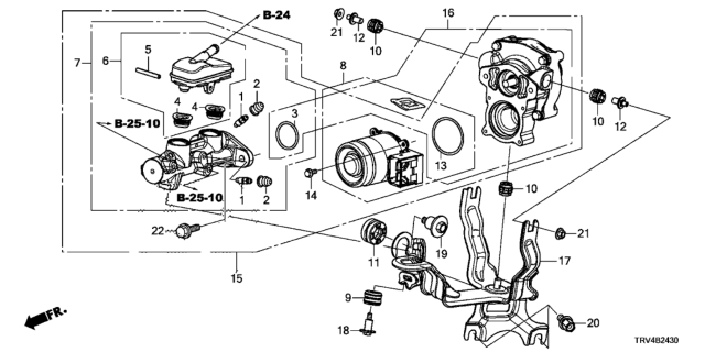 2017 Honda Clarity Electric Bracket, Tmoc Diagram for 57315-TRV-A00