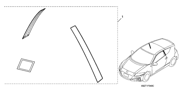 2016 Honda CR-Z B-Pillar Decoration Diagram