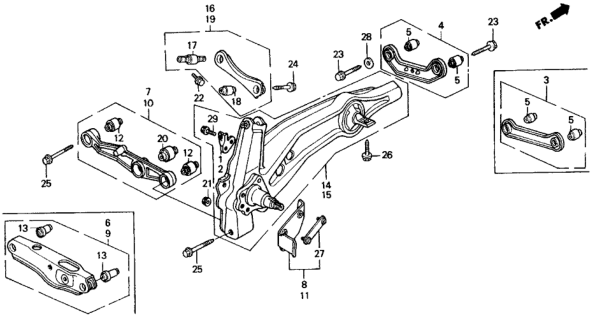 1989 Honda Civic Rear Lower Arm Diagram