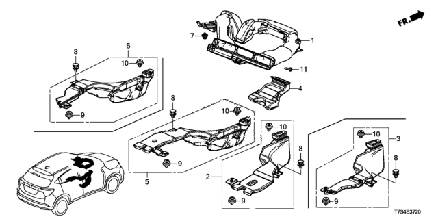 2017 Honda HR-V Duct Diagram