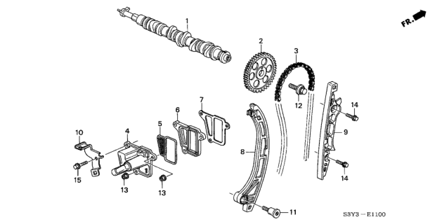 2001 Honda Insight Camshaft - Cam Chain Diagram