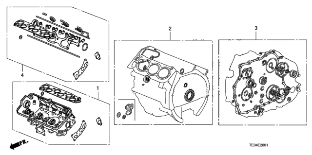 2010 Honda Accord Gasket Kit (V6) Diagram