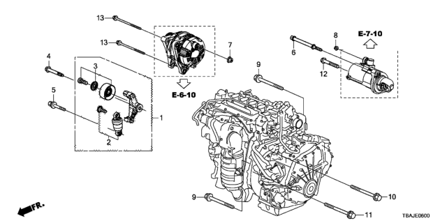 2018 Honda Civic Auto Tensioner Diagram