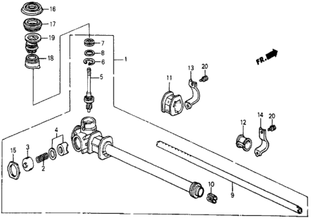 1986 Honda Civic Steering Gear Box Diagram