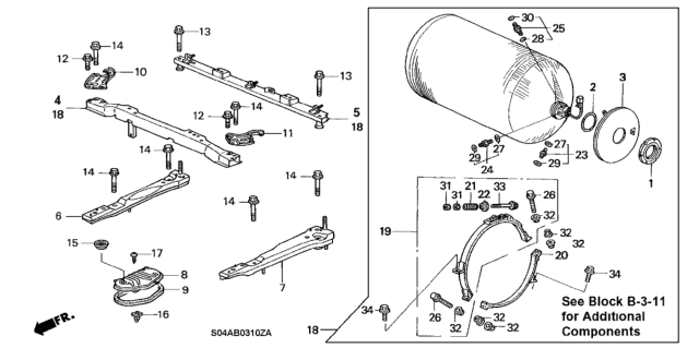 1999 Honda Civic Fuel Tank (CNG) Diagram