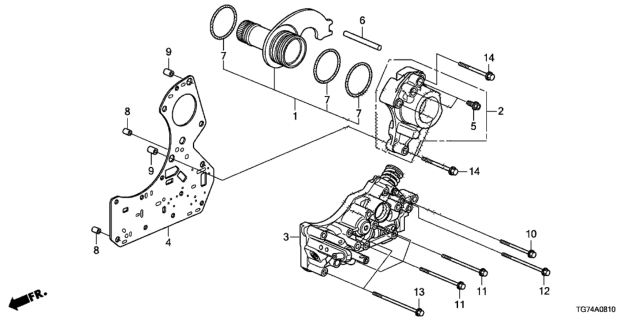 2016 Honda Pilot AT Regulator Body Diagram