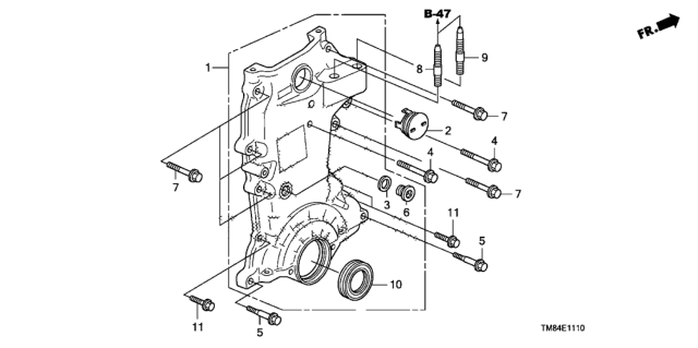 2010 Honda Insight Chain Case Diagram