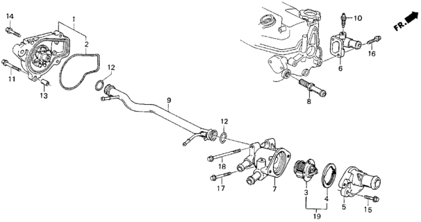 1989 Honda Civic Water Pump Diagram