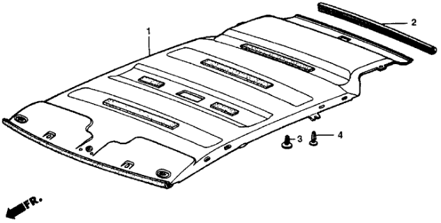 1985 Honda Civic Headliner Trim Diagram