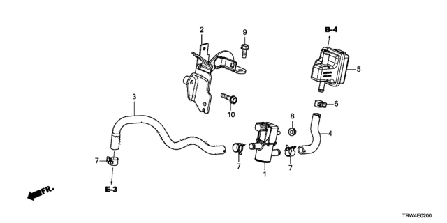 2019 Honda Clarity Plug-In Hybrid Purge Control Solenoid Valve Diagram