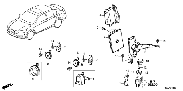 2017 Honda Accord Control Module, Powertrain (Rewritable) Diagram for 37820-5A0-B55