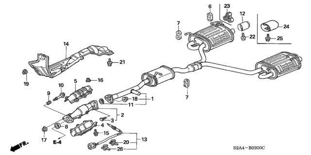 2006 Honda S2000 Exhaust Pipe Diagram