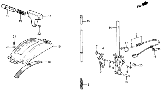 1984 Honda Civic 4 Door GL KA 3AT Select Lever Diagram