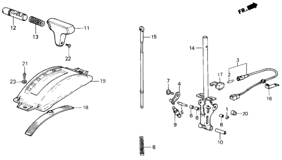 1985 Honda Civic Rod, Lock Pin Diagram for 54136-SB3-980