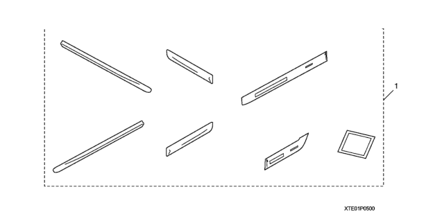 2010 Honda Accord 2 Door EX KL 5AT Body Side Molding Diagram