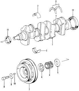 1976 Honda Civic Plate A, Timing Belt Guide Diagram for 13622-611-000