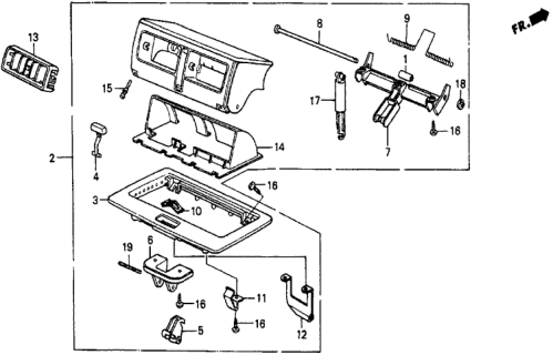 1987 Honda Civic 5 Door 4WD KA 5MT Hop Up Air Outlet Diagram