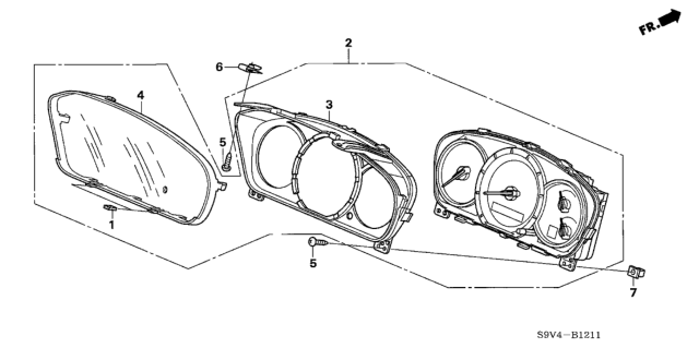 2006 Honda Pilot Lens, Meter Diagram for 78156-S9V-A51