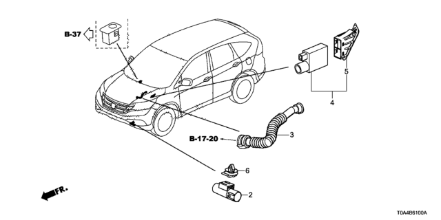 2016 Honda CR-V 5 Door EX-L (2WD NAVIGATION HCM ENGINE) KA CVT A/C Sensor Diagram