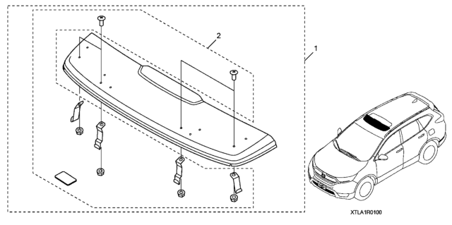 2020 Honda CR-V Moonroof Visor Diagram