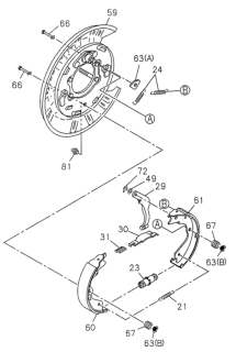 1999 Honda Passport 4 Door 4LX-W KA 5MT Parking Brake Diagram