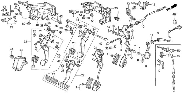 1993 Honda Accord Switch Assembly, Stop (Tec) Diagram for 35350-SE0-A03