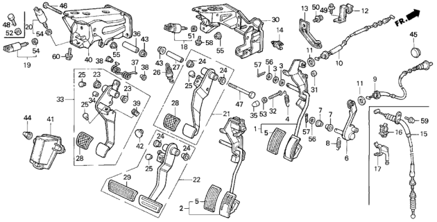 1990 Honda Accord Wire, Actuator Diagram for 17880-SM4-A41