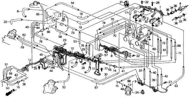 1988 Honda Prelude Filter B, Fuel Diagram for 16235-PC6-013