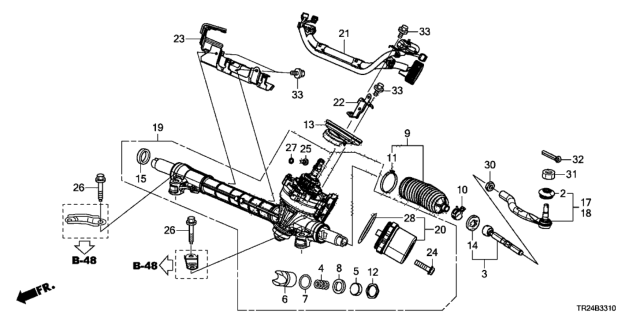 2015 Honda Civic 4 Door MX KL CVT P.S. Gear Box (EPS) Diagram