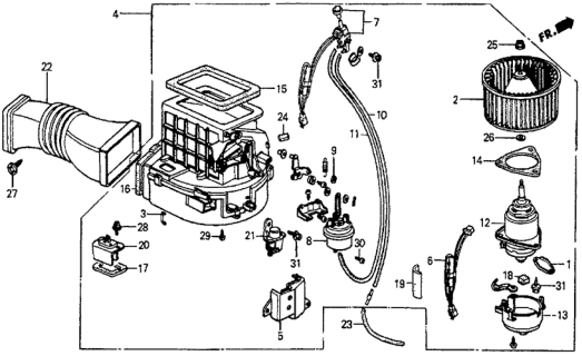 1985 Honda Prelude Hose A, Vacuum Diagram for 39428-SB0-003