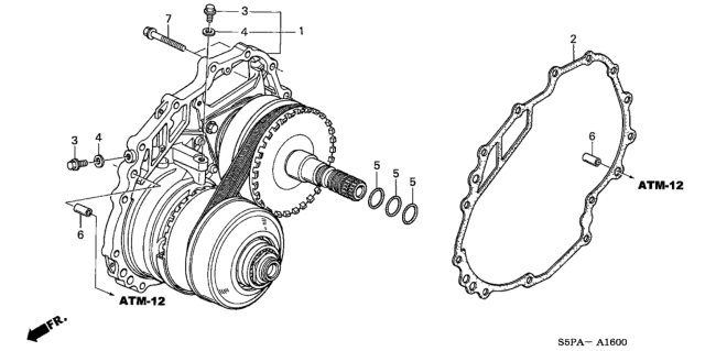 2005 Honda Civic CVT Intermediate Plate (CVT) Diagram