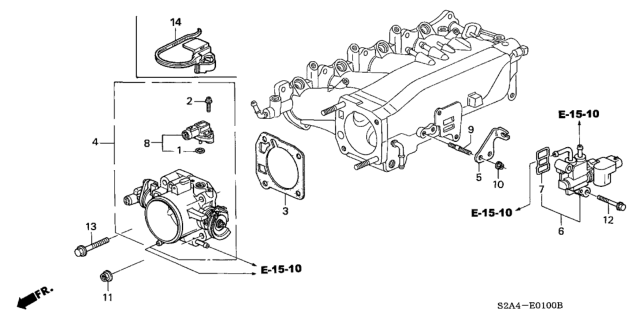 2004 Honda S2000 Throttle Body Diagram