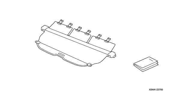 2007 Honda CR-V Cover, Cargo *NH642L* (INDIGO BLACK) Diagram for 08Z07-SWA-110