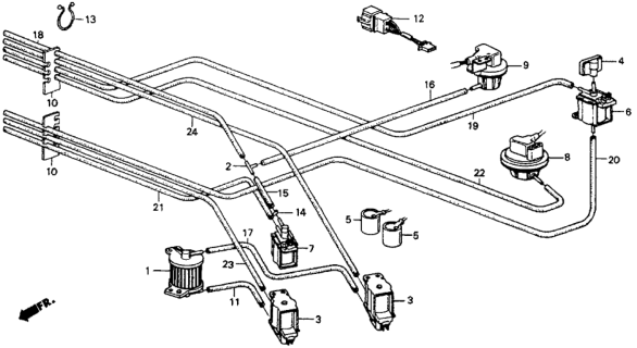 1985 Honda CRX Switch Assy., Vacuum (C-150) Diagram for 36184-PE1-701