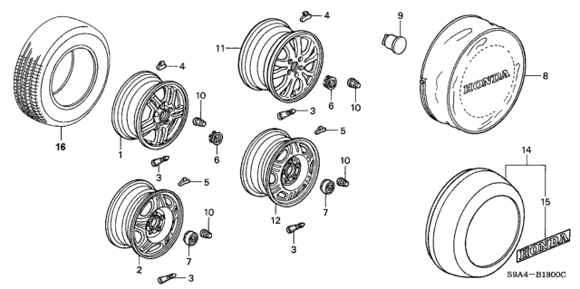 2005 Honda CR-V Sticker, RR. (Typeks7) Diagram for 75712-S9A-J00ZB