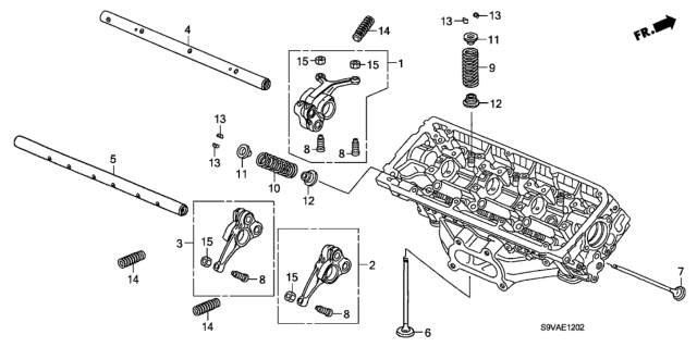 2008 Honda Pilot Arm Assembly, Intake Rocker Diagram for 06140-RYP-315