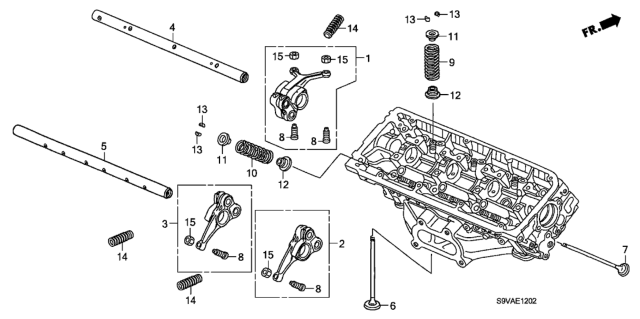 2008 Honda Pilot Valve - Rocker Arm (Rear) Diagram