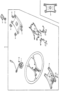 1984 Honda Accord 4 Door STD KA 4AT Steering Wheel Diagram 2