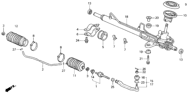 1995 Honda Odyssey P.S. Gear Box Diagram