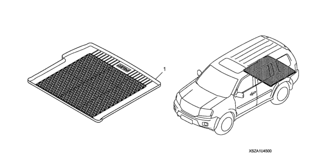 2013 Honda Pilot Cargo Tray Diagram