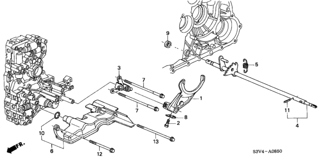 2005 Honda Pilot AT Shift Fork Diagram