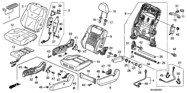 2010 Honda Odyssey OPDS Unit Diagram for 81169-SHJ-A03