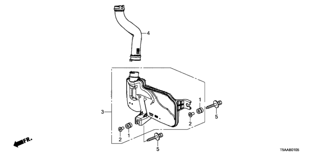 2019 Honda Fit Tube, Resonator Chamber Diagram for 17234-5R0-000